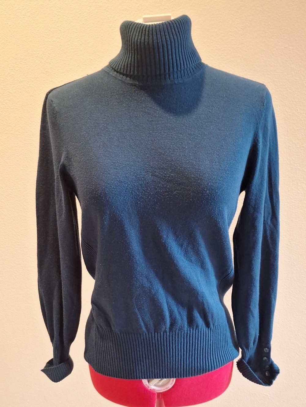 Women's Green Turtleneck Sweater Size L